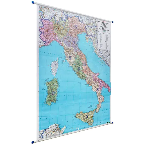 Włochy mapa ścienna kody pocztowe 1:1 000 000