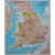 Anglia i Walia Classic mapa ścienna polityczna arkusz laminowany 1:868 000