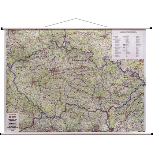 Czechy mapa ścienna samochodowa 1:400 000