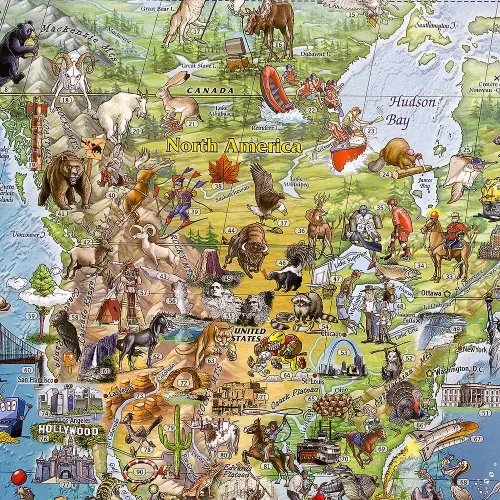 Amazing world - świat dla dzieci mapa ścienna arkusz papierowy