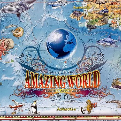 Amazing world - świat dla dzieci mapa ścienna arkusz laminowany
