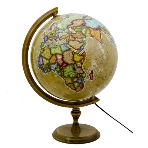 Globus polityczny retro, podświetlany 32cm Zachem