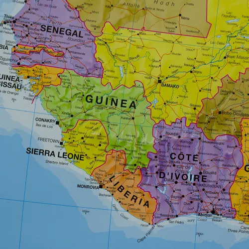 Afryka mapa ścienna polityczna arkusz papierowy 1:8 000 000