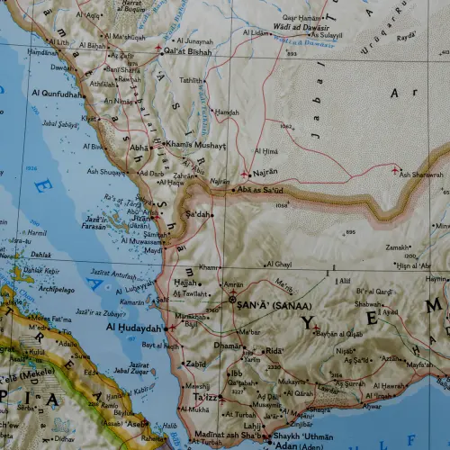Bliski Wschód Classic mapa ścienna polityczna na podkładzie do wpinania 1:6 083 000