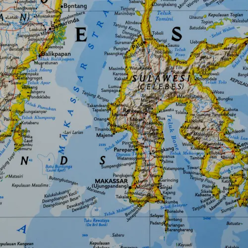 Azja Południowo-Wschodnia Classic mapa ścienna polityczna arkusz laminowany 1:6 497 000