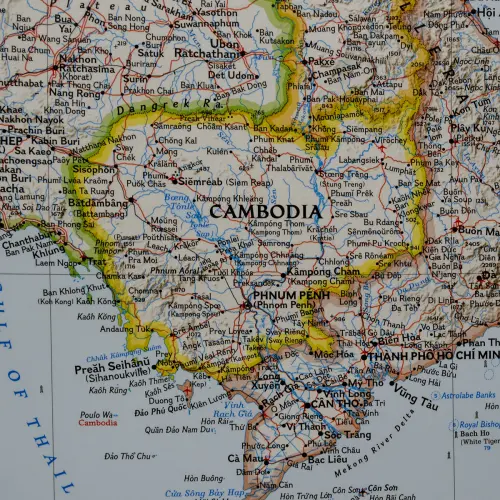 Azja Południowo-Wschodnia Classic mapa ścienna polityczna na pokładzie magnetycznym 1:6 497 000