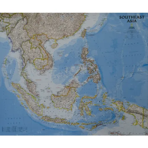 Azja Południowo-Wschodnia Classic mapa ścienna polityczna arkusz laminowany 1:6 497 000
