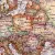 Świat mapa ścienna, stylizowana, antyczna na podkładzie 1:33 000 000