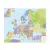 Europa mapa ścienna kody pocztowe arkusz laminowany, 1:3 750 000