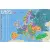 Europa mapa ścienna kody pocztowe arkusz papierowy