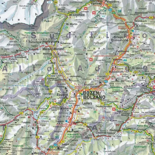 Alpy - Austria Słowenia Włochy Szwajcaria Francja, 1:500 000