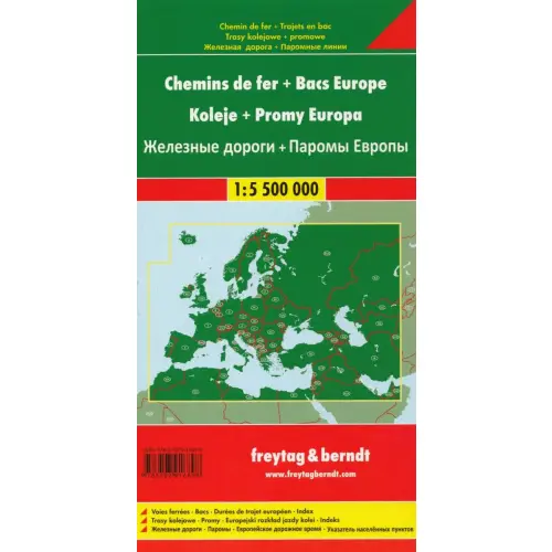 Europa, Koleje - Promy, 1:5 500 000