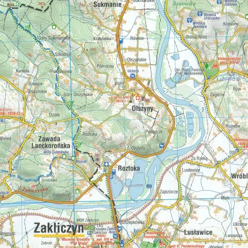 Pogórze Rożnowskie, 1:50 000