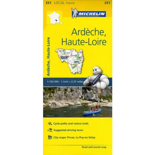 Ardèche, Haute-Loire, 1:150 000