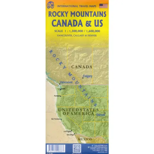 Rocky Mountains of Canada & US, 1:1 300 000 / 1:600 000