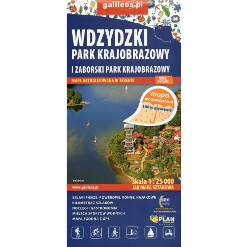 Wdzydzki Park Krajobrazowy i Zaborski Park Krajobrazowy, 1:25 000