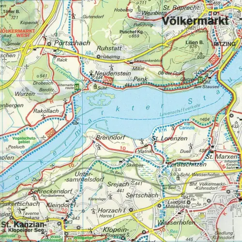 Südkärnten, Klopeiner See, Völkermarkt, Bleiburg, Karawanken, 1:50 000