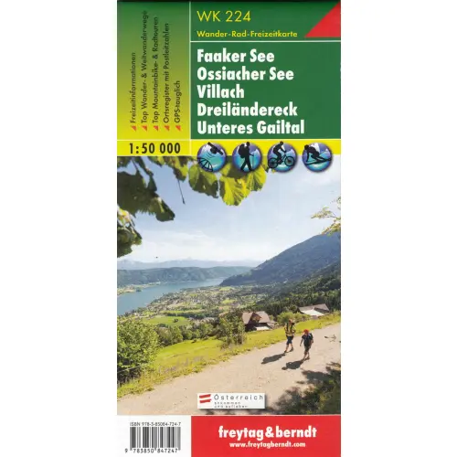 Faaker See, Ossiacher See, Villach, Dreilandereck, Unteres Gailtal, 1:50 000