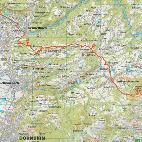 Europaischer Fernwanderweg E5 Vom Bodensee bis Verona, 1:50 000