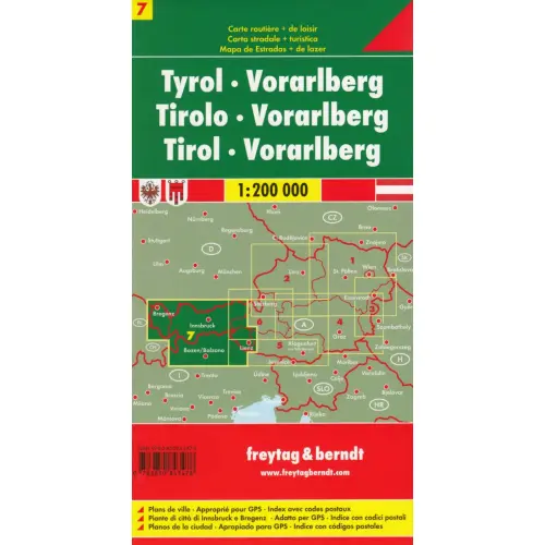 Austria część 7, Tyrol, Vorarlberg,1:200 000