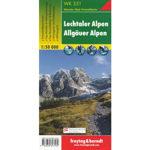 Alpy Lechtalskie, Alpy Algawskie, 1:50 000