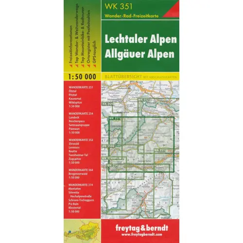 Alpy Lechtalskie, Alpy Algawskie, 1:50 000