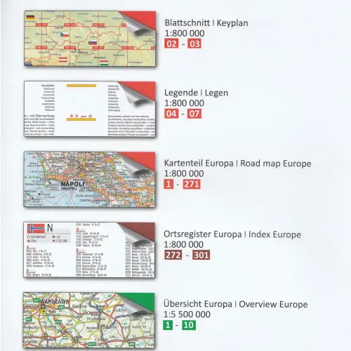 Europa atlas samochodowy, 1:800 000