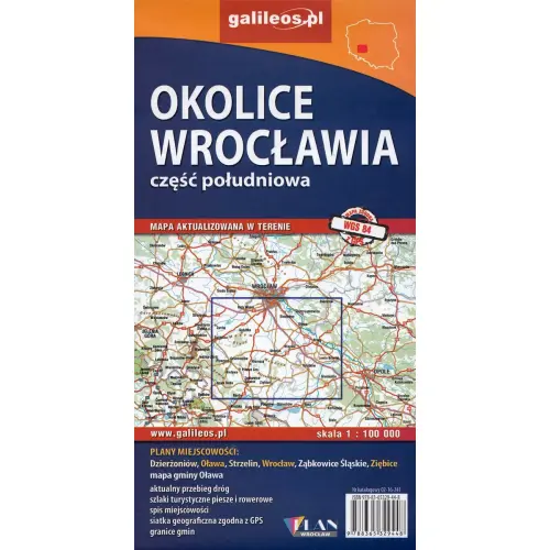 Okolice Wrocławia cz. południowa, 1:100 000
