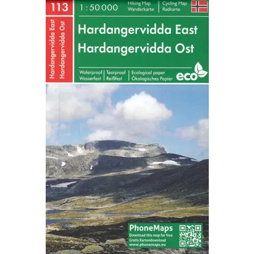 Hardangervidda East, 1:50 000