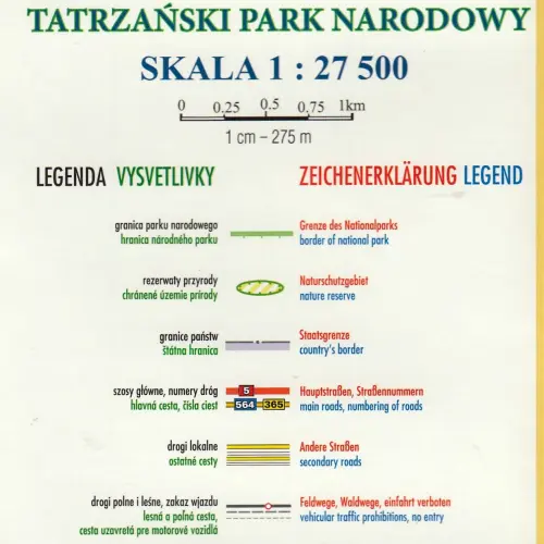 Tatrzański Park Narodowy, 1:27 500