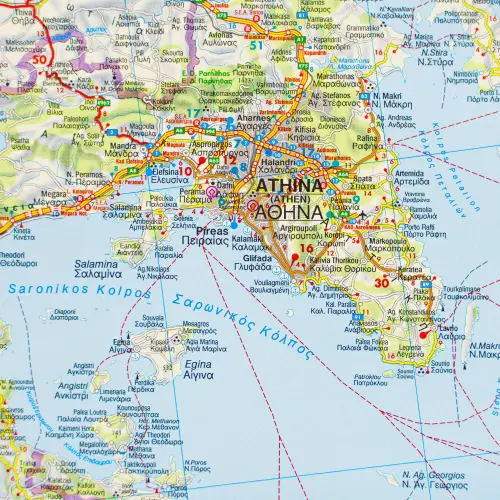 Grecja mapa ścienna, 1:700 000