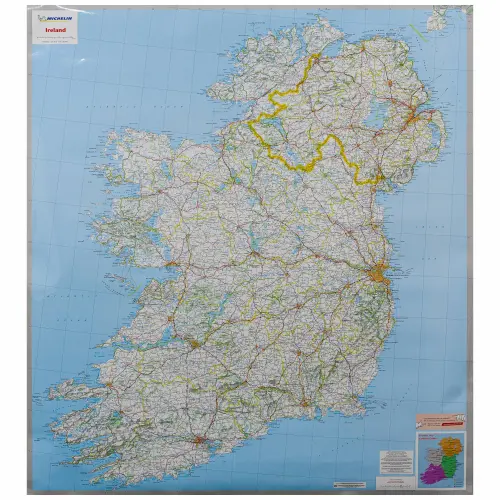 Irlandia mapa ścienna drogowa arkusz laminowany, 1:400 000