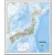 Japonia Classic mapa ścienna polityczna na podkładzie w drewnianej ramie, 1:3 115 000