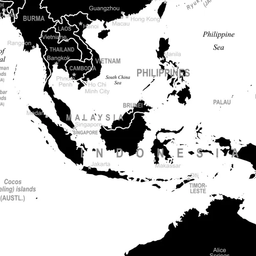 The World mapa ścienna polityczna, arkusz laminowany