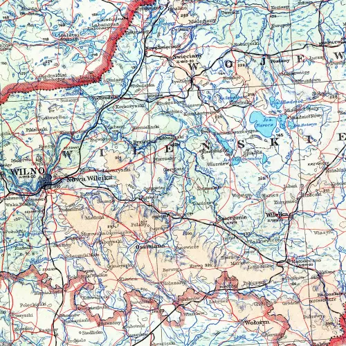 Mapa Rzeczpospolitej Polskiej z 1934r. reprint - mapa ścienna 1:1 000 000