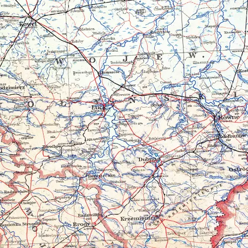 Mapa Rzeczpospolitej Polskiej z 1934r. reprint - mapa ścienna 1:1 000 000