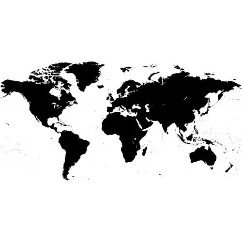 Kubek mapa świata Deluxe - czarny
