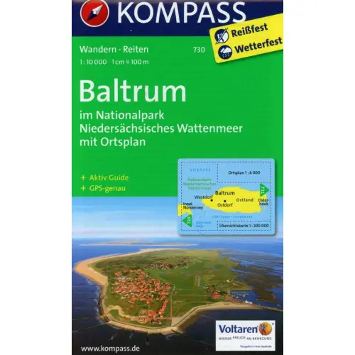 Baltrum im Nationalpark Niedersachsisches Wattenmeer, 1:10 000