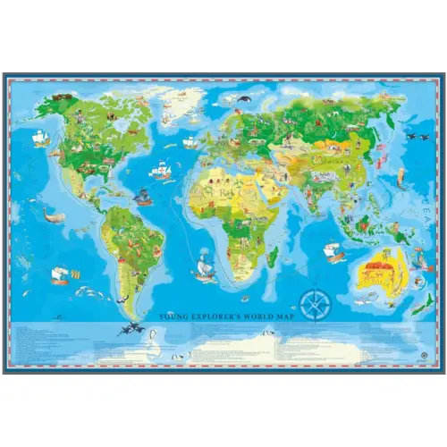 Young Explorer's World Map - pinboard