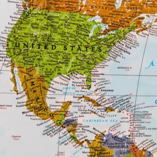 Świat Explorer mapa ścienna polityczna arkusz laminowany w tubie, 1:42 334 000