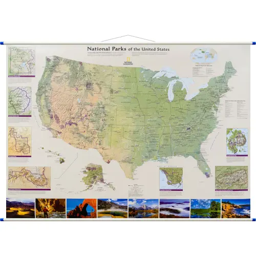 Parki Narodowe Stanów Zjednoczonych mapa ścienna, 1:5 183 000