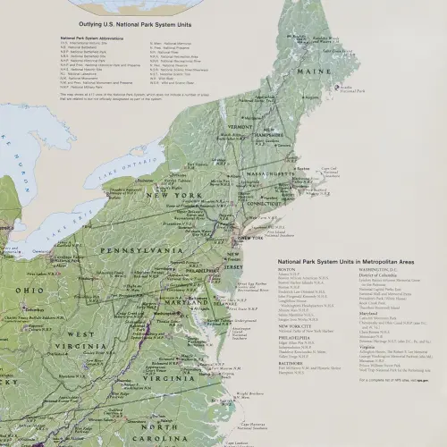Parki Narodowe Stanów Zjednoczonych mapa ścienna, 1:5 183 000