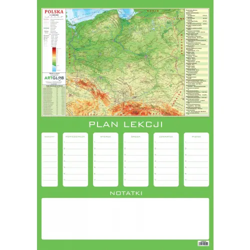 Plan lekcji - Polska mapa fizyczna