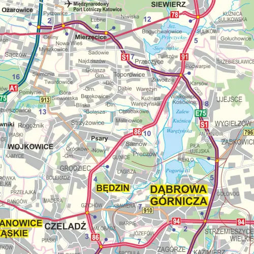 Polska mapa ścienna drogowa na podkładzie magnetycznym 1:700 000