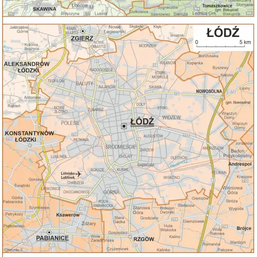 Polska mapa ścienna administracyjna na podkładzie do wpinania znaczników 1:700 000