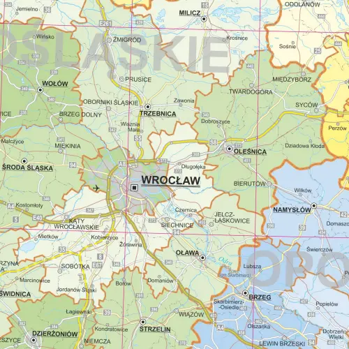 Polska mapa ścienna dwustronna fizyczno-administracyjna arkusz laminowany 1:700 000