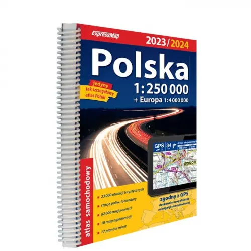 Polska atlas samochodowy, 1:250 000