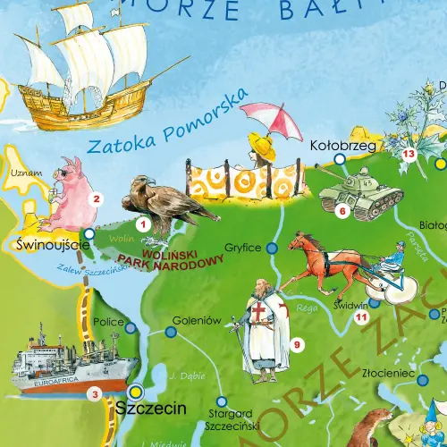 Polska Młodego Odkrywcy mapa ścienna dla dzieci ArtGlob