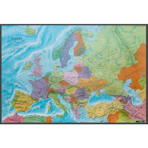 Europa mapa ścienna polityczna na podkładzie magnetycznym, 1:6 000 000