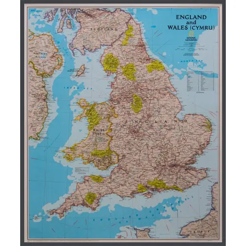 Anglia i Walia Classic mapa ścienna polityczna na podkładzie magnetycznym 1:868 000